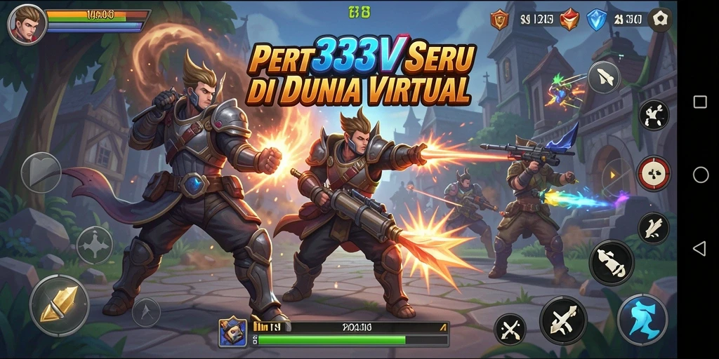 Tampilan gameplay seru di 333V dengan pertarungan yang mendebarkan.