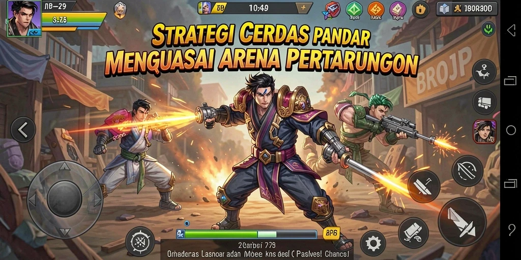 Gameplay dinamis <strong>BROJP</strong> dengan strategi mendalam dan pertarungan seru.