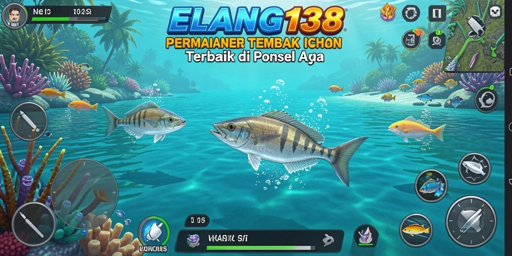 Screenshot menunjukkan aksi seru dalam permainan Tembak Ikan.