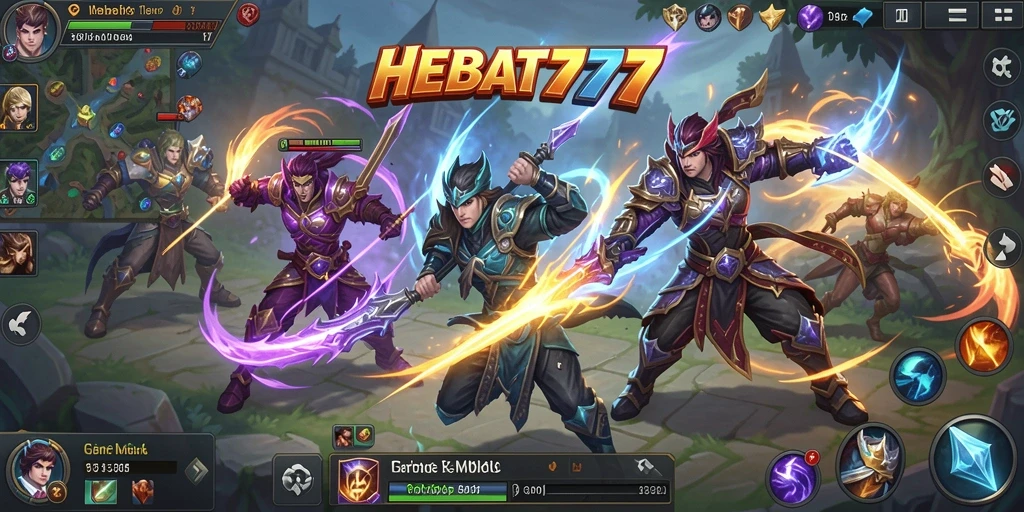 Gameplay seru HEBAT777 dalam pertempuran tim yang intens.