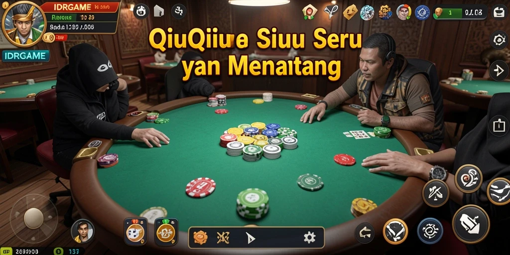 Tampilan menarik gameplay QiuQiu dalam IDRGAME.