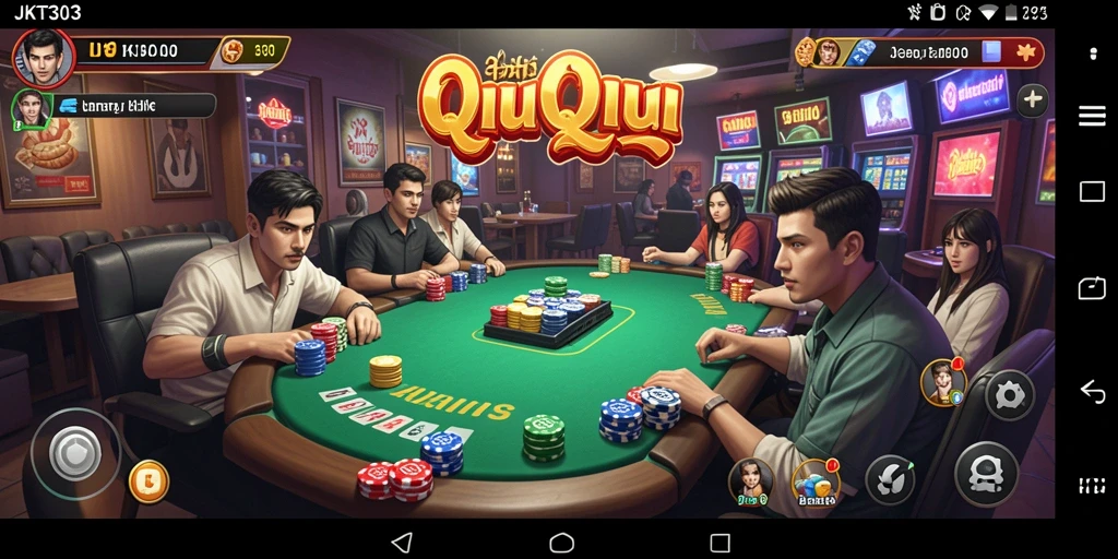 Tampilan gameplay QiuQiu yang menarik dan interaktif.