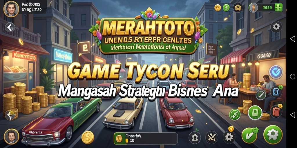 Screenshot utama MERAHTOTO dengan tampilan gameplay Tycoon yang menarik.