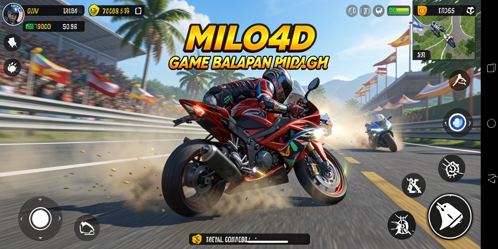 Tampilan gameplay menegangkan dan penuh aksi dari MILO4D.