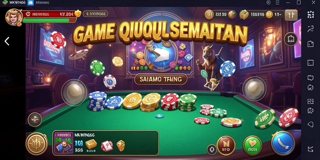 Screenshot utama MKWIN666 menampilkan aksi seru permainan QiuQiu.