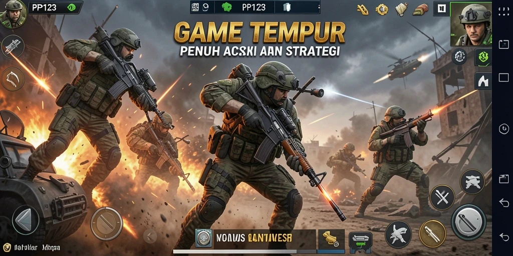 Tampilan gameplay intens PP123 yang memukau dan menegangkan.