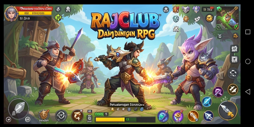 Tampilan gameplay seru dalam RAJACLUB yang menampilkan pertempuran strategis.