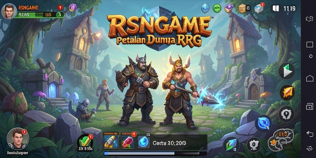 Tangkapan layar RSNGAME menunjukkan aksi seru dalam pertarungan RPG.