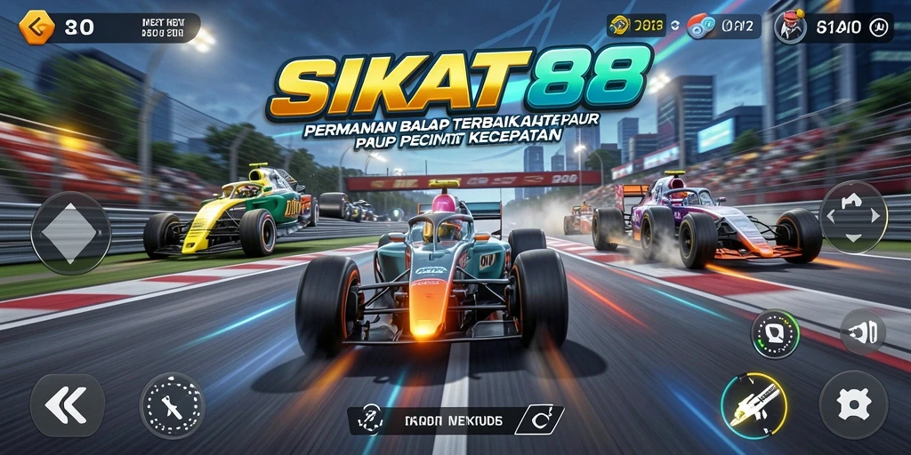 Gameplay racing SIKAT88 yang mendebarkan dan seru.