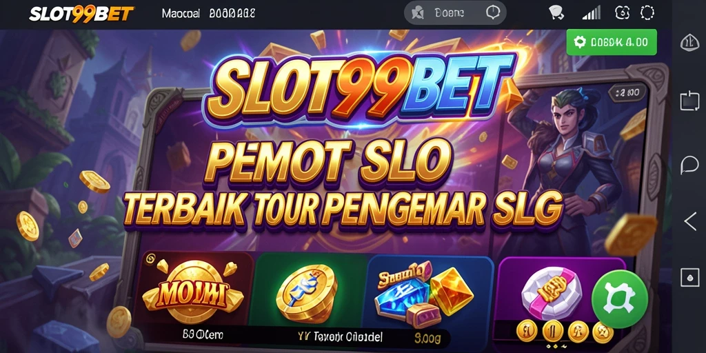 Screenshot dari gameplay SLOT99BET menampilkan mesin slot yang menarik dan penuh warna.