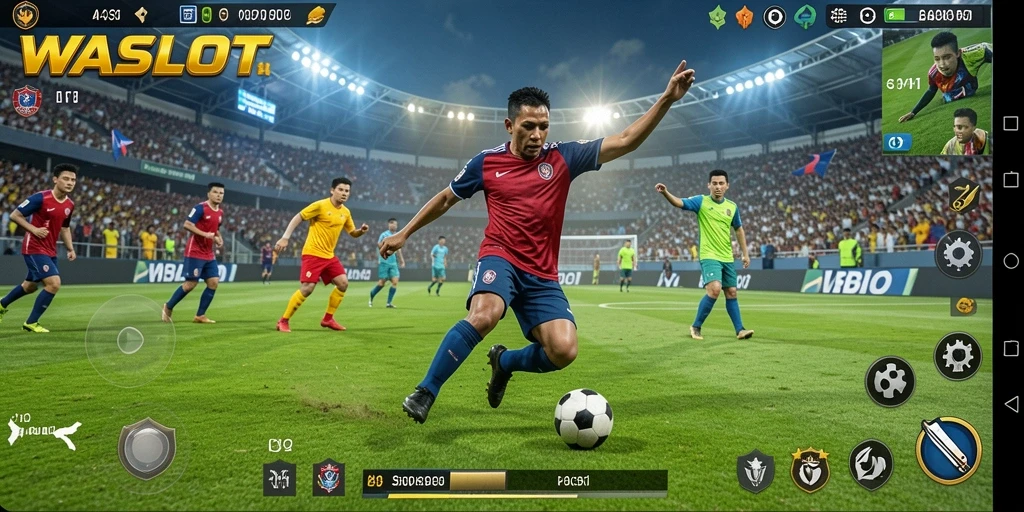 Gameplay seru dari WASLOT dengan aksi sepak bola yang memukau.