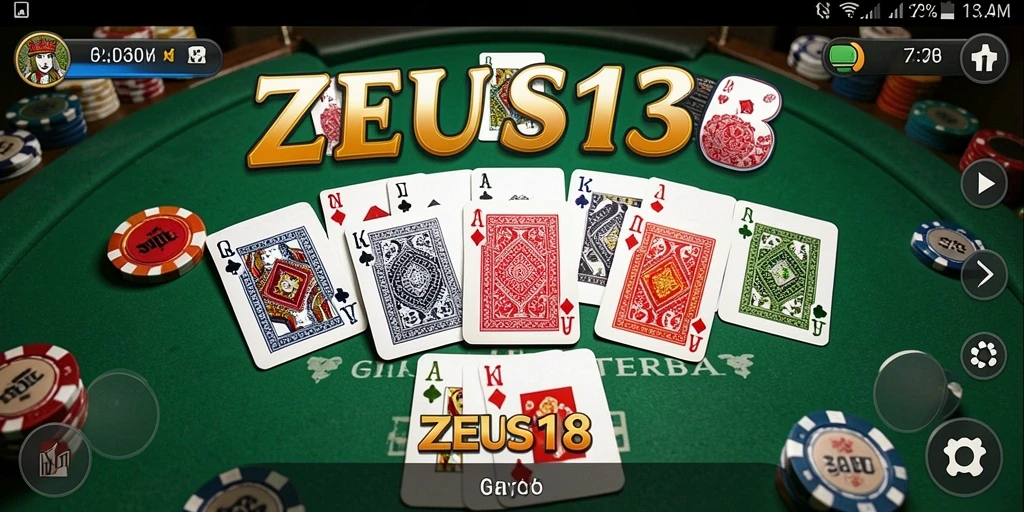 Tampilan gameplay Gaple yang seru di ZEUS138.
