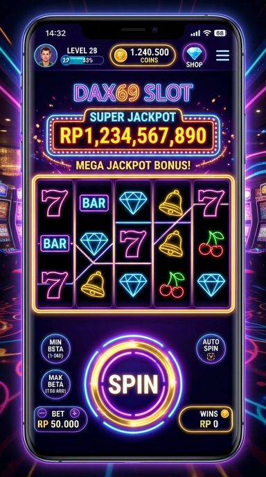 Tampilan utama aplikasi dax69 dengan berbagai pilihan menarik.